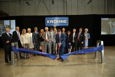 Michael Rademacher-Dubbick, Managing director KROHNE Group, opens the new production facilities in Beverly, MA